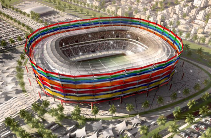 Artist's impression of the main stadium for the Qatar 2022 World Cup