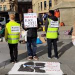 Anti-racism protest at Grey's Monument