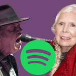 Joni Mitchell and Neil Young press the mute button on Spotify