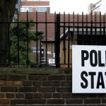 A photo of a polling station